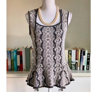 CAbi | Sleeveless Sweater with Flared Bottom